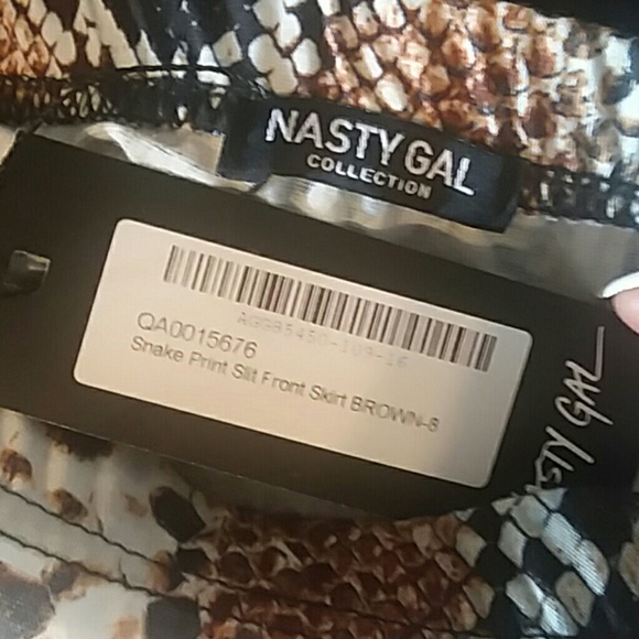 NWT Slit Snake Print Mini Skirt US Size 4 UK 8 - Picture 6 of 6